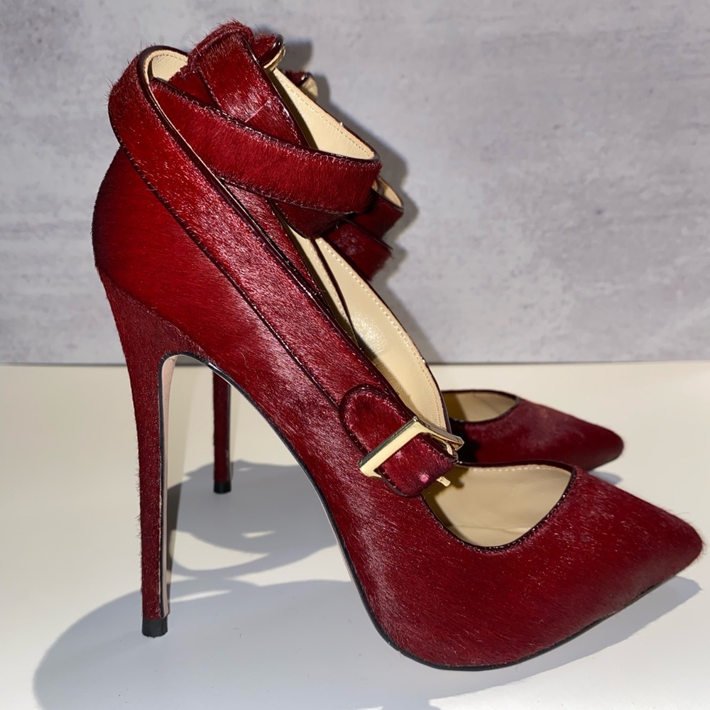 Calf hair stilettos